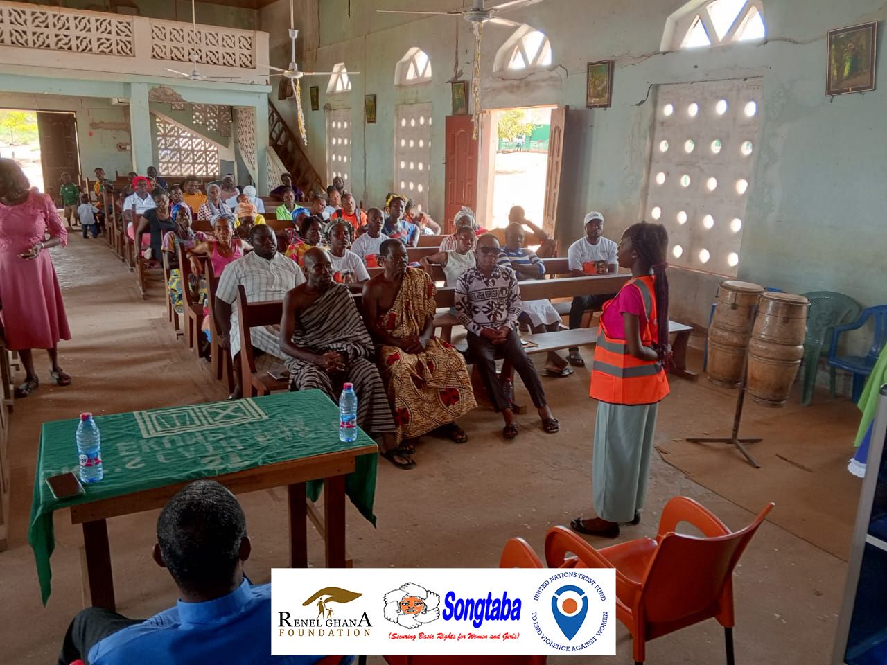 Ekumpoanu Community Resilience Team Meeting with Ekumfi District Social Welfare Director